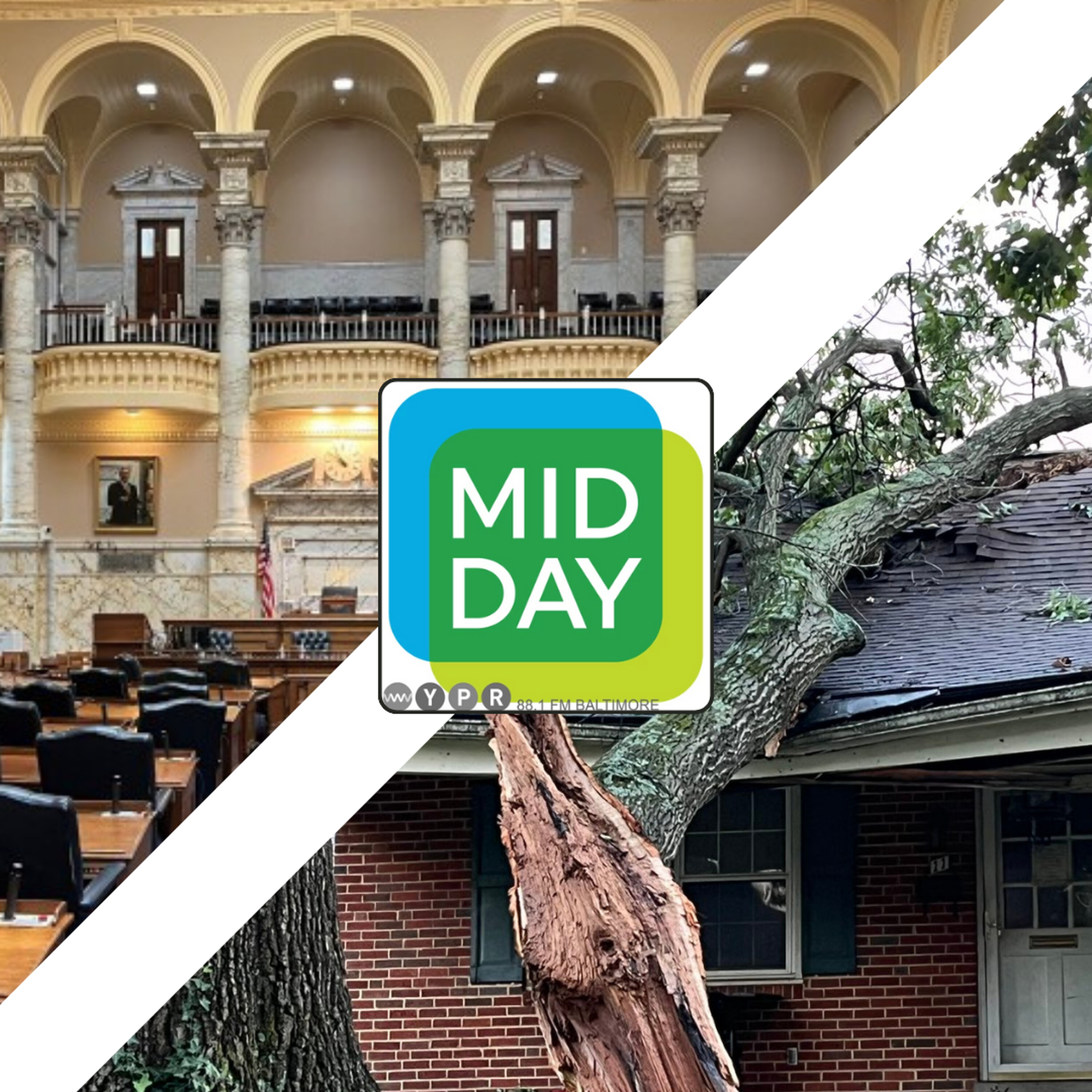 Midday News Wrap: Tornado damage in MoCo. Plus, new state laws take effect. episode artwork